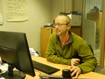 Ian McPhail at the computer